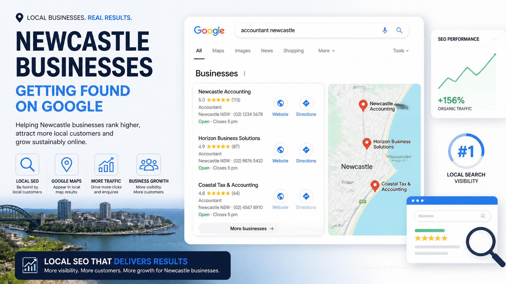 Newcastle businesses getting found on Google | Organic SEO Guru